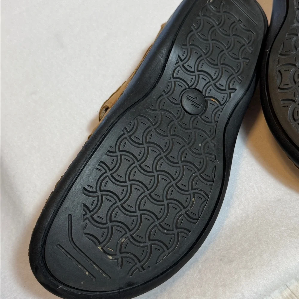 Men’s FOOTPRINTS by BIRKENSTOCK Tan Fisherman Leather Sandal‎ Size 45 US12